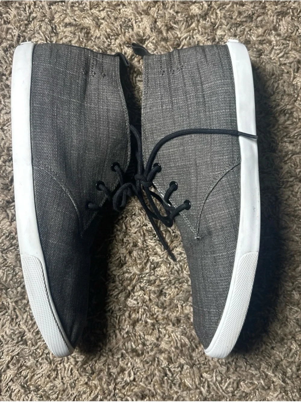Ben Sherman Men’s Gray Chukka Sneakers Lace Up Casual Shoes Size 12 Textile